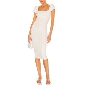 Lpa 'Coco' White Cotton Dress Size M